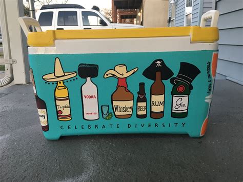 fraternity painted cooler